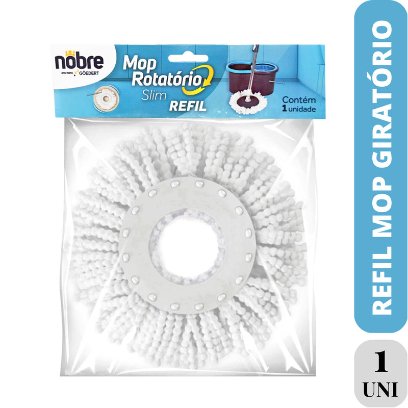 Refil Mop Giratório de Microfibra – Absorção e Eficiência Máxima