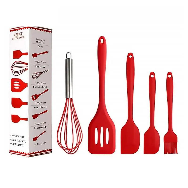 Kit Gourmet Premium - Utensílios de Silicone Profissional Vermelho