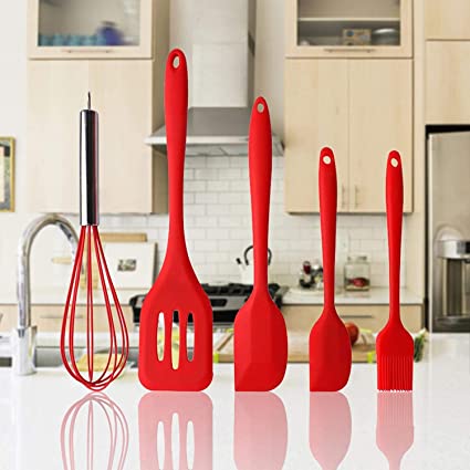 Kit Gourmet Premium - Utensílios de Silicone Profissional Vermelho