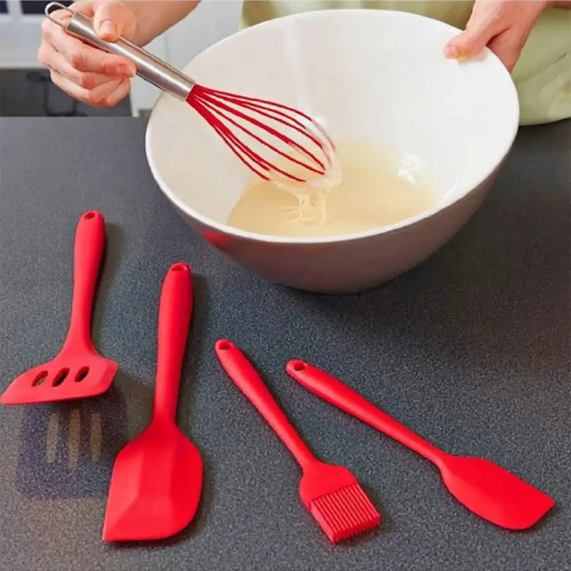 Kit Gourmet Premium - Utensílios de Silicone Profissional Vermelho