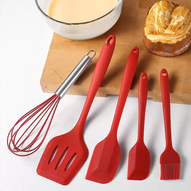 Kit Gourmet Premium - Utensílios de Silicone Profissional Vermelho